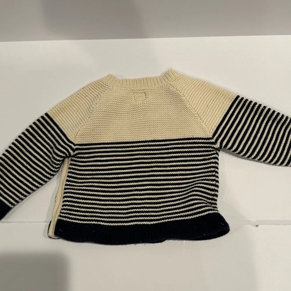 Baby gap 3-6 month stripe sweater‎ with side button detail